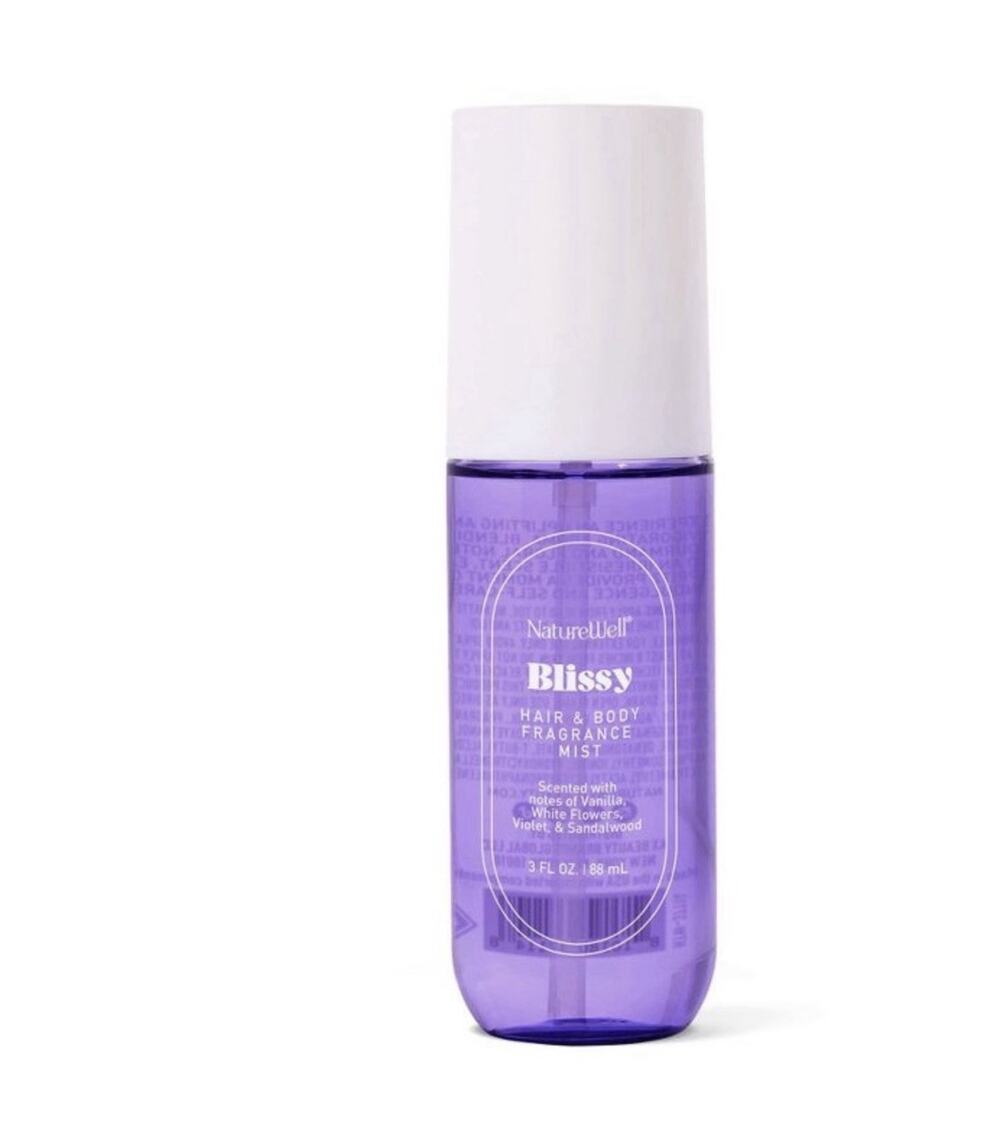 NatureWell Blissy Hair & Body Fragrance Mist 3oz. MINI Vanilla Violet Sandalwood